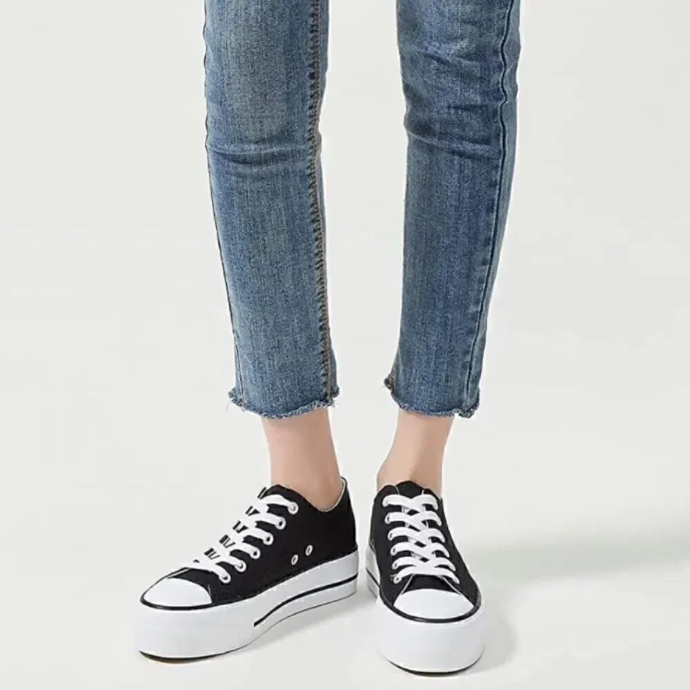 Platform Canvas Low Top Sneakers